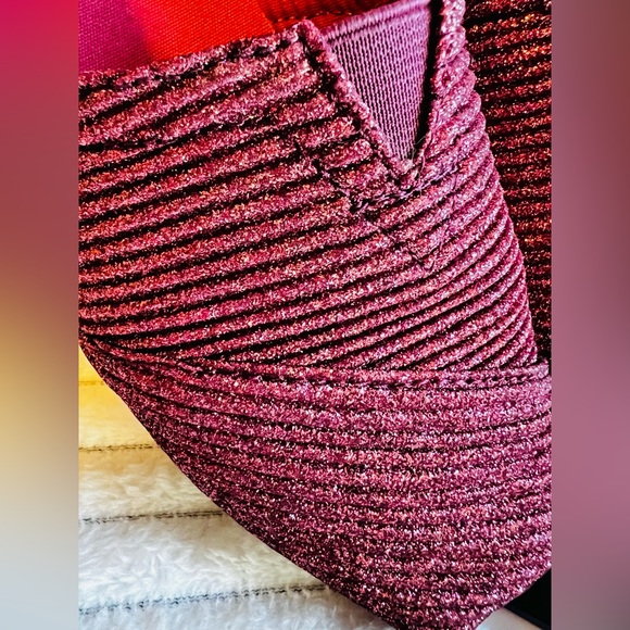 TOMS Womens Alpargata Dark Rose Glimmer Cord 7.5 EUC - Picture 5 of 9